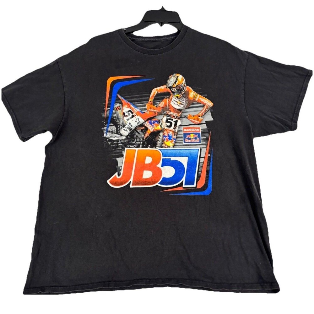 Justin Barcia 51 GasGas Red Bull SX Supercross Motocross Graphic Tee Large